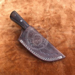 Handmade Damascus 8,00" Skinner Knife With Pouch - Image 4