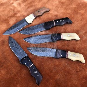 Lot Of 5 Pieces Deal Damascus Skinner Knives - Image 4