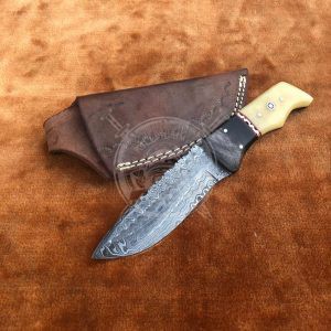 Custom Made Damascus 8,00" Hunting Skinner Knife - Image 3