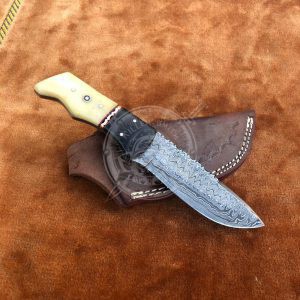 Custom Made Damascus 8,00" Hunting Skinner Knife - Image 4