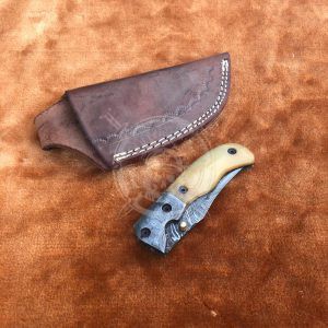 Damascus Folding Knife - Image 4