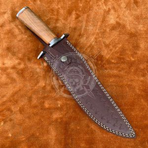 New Pig Sticker Damascus Bowie Knife - Image 4