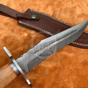 New Pig Sticker Damascus Bowie Knife - Image 3