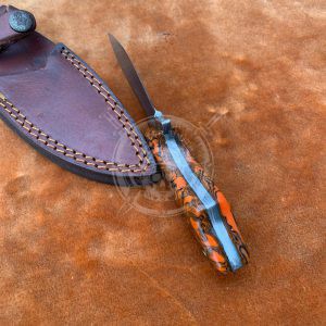 6,50" Custom Made Damascus Skinner Knife - Image 4