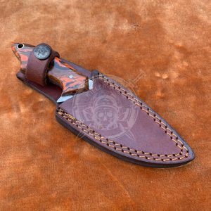 6,50" Custom Made Damascus Skinner Knife - Image 5