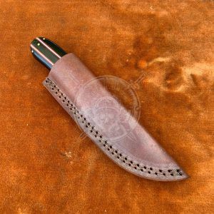 Handmade Damascus Hunting Skinner Knife With Leather Sheath - Image 4