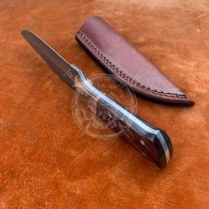 Handmade Twist Blade 10" Professional Hunting Knife Comes With Leather Sheath - Image 4