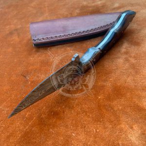 Custom Handmade 9" Damascus Twist Blade Skinner Hunting Knife - Image 4