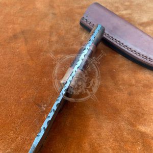 8" Awesome Handmade Twist Blade Damascus Hunting Skinner Knife - Image 3