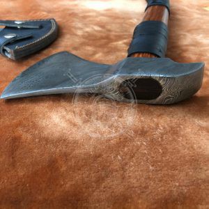 ViKing Axe Custom Hand Forged Damascus Twist Pattern Tomahawk - Image 4