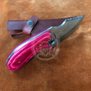 Custom Hand Forged Finger Hole Skinner Knife - Image 3