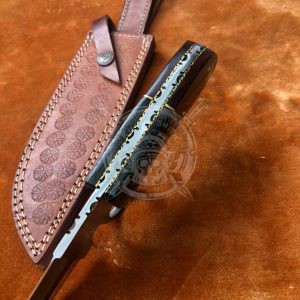 Custom Handmade D2 Steel Tactical Boot Knife With Leather Sheath - Image 4