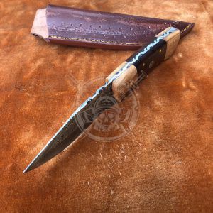 Custom Hand forged 9,00" Hunting Knife With Leather Sheath - Image 3