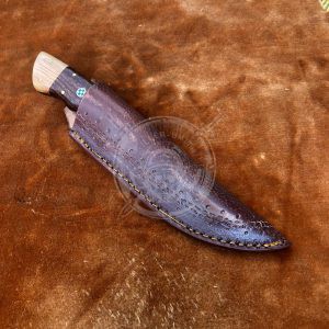 Custom Hand forged 9,00" Hunting Knife With Leather Sheath - Image 4