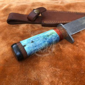 Fixed Blade 10" Handmade Damascus Hunting Knife - Image 5