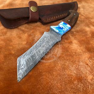 Stunning Custom Damascus Camp Tanto Knife - Image 4